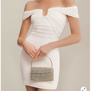 Anthropologie Ivory White Mini Dress